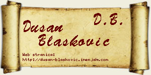 Dušan Blašković vizit kartica